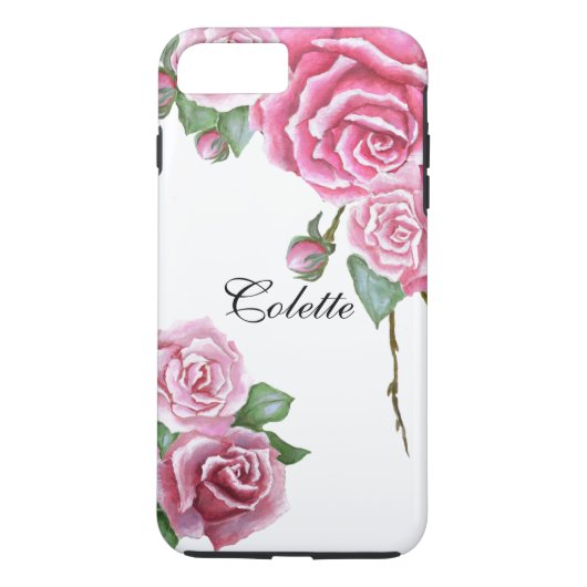 Roze Rose Bouquet iPhone 7 Plus Hoesje (Achterkant)