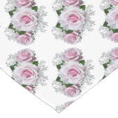 Roze Rose Bouquet Korte Tafelloper (Hoek)