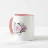 Roze Rose Bouquet Mok (Voorkant links)