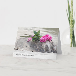 Roze Rose Bouquet over drift sympathie Kaart