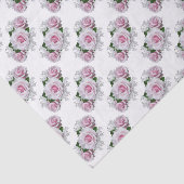 Roze Rose Bouquet Tissuepapier (Detail)