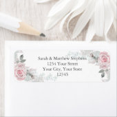 Roze Rose Bouquets Etiket (Insitu)