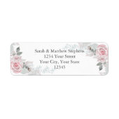 Roze Rose Bouquets Etiket (Voorkant)