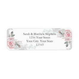 Roze Rose Bouquets Etiket