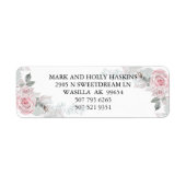 Roze Rose Bouquets Holly - Label (Voorkant)