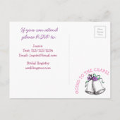 Roze Rose Bridal Shower Uitnodiging Briefkaart (Achterkant)