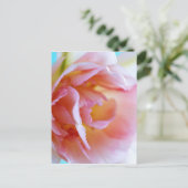 Roze Rose Briefkaart (Staand voorkant)