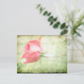 Roze Rose Briefkaart (Staand voorkant)