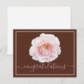Roze Rose Brown Achtergrond gefeliciteerd Briefkaart (Voorkant / Achterkant)