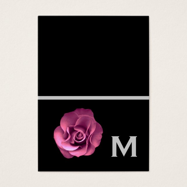 Roze Rose Bruiloft Gift Labels of Vouw een Note Visitekaartjes (Voorkant)