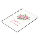 Roze Rose Bruiloft Planning Notitieboek (Linkerzijde)