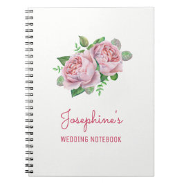 Roze Rose Bruiloft Planning Notitieboek