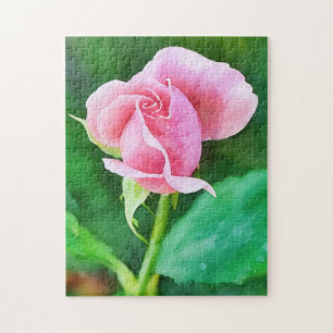 Roze Rose Bud Art Tuin Puzzel Legpuzzel