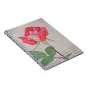 Roze Rose Bud Art uit de tuin van Gertie Notitieboek (Rechterzijde)