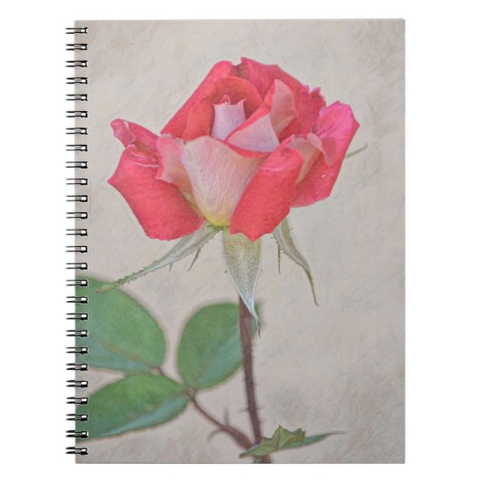 Roze Rose Bud Art uit de tuin van Gertie Notitieboek (Voorkant)