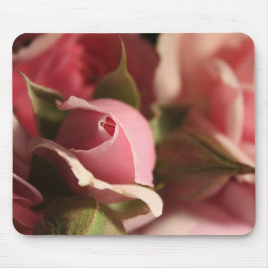 Roze Rose Bud Muismat (Voorkant)
