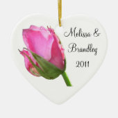 Roze Rose Bud Ornament (Voorkant)