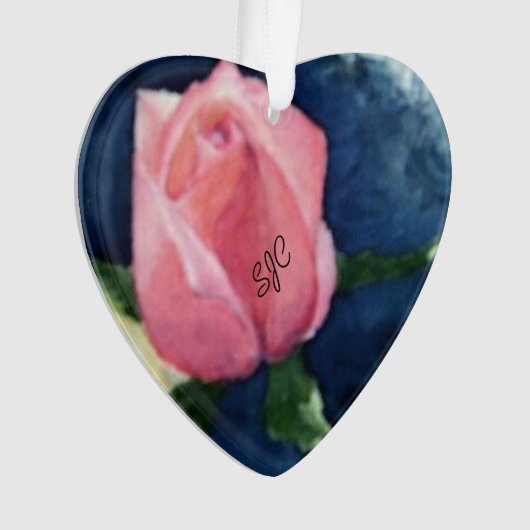ROZE ROSE BUD VALENTIJN ORNAMENT (voorkant)