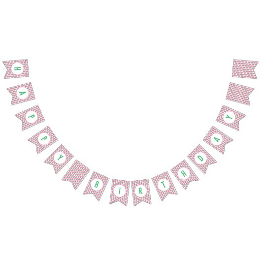 Roze Rose Bunting Banner (Alle)