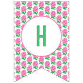 Roze Rose Bunting Banner (Eerste vlag)