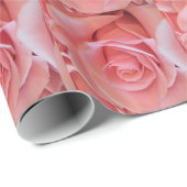 Roze Rose Cadeaupapier (Rol Hoek)