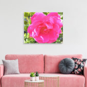 Roze Rose Canvas Afdruk (Insitu (Woonkamer))