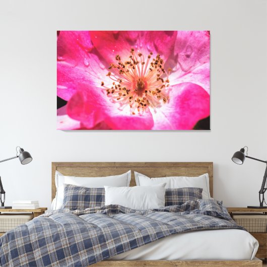 Roze Rose Canvas Afdruk (Insitu (Slaapkamer))