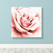 Roze Rose Canvas Afdruk (Insitu (Houten vloer))