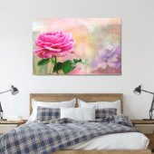 Roze Rose Canvas Afdruk (Insitu (Slaapkamer))