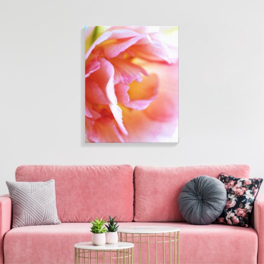Roze Rose Canvas Afdruk (Insitu (Woonkamer))