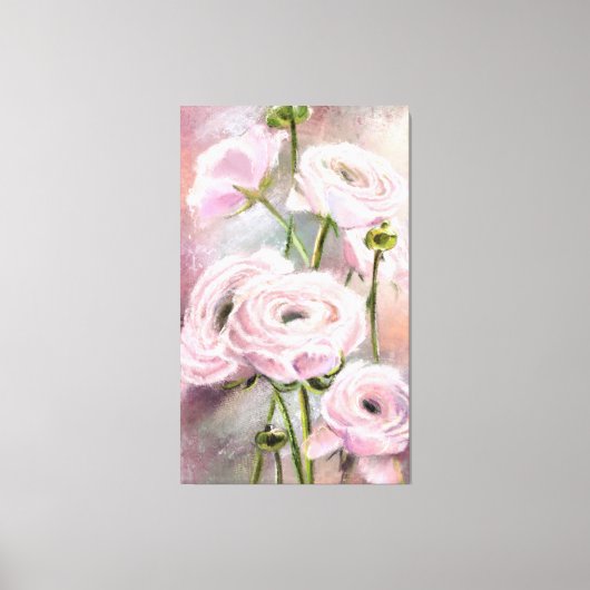 Roze Rose Canvas Print - Schilderij (Voorkant)