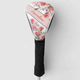 Roze Rose Cascade Gepersonaliseerde Dame Golfheadcover
