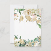 Roze Rose Champaigne Gold Floral Rozen Weddenschap Kaart (Achterkant)