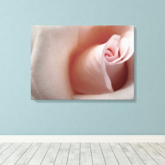 Roze Rose Cloud Canvas Afdruk (Insitu (Houten vloer))