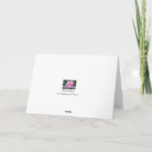 Roze Rose Custom Verjaardag Kaart (Achterkant)
