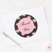Roze Rose Dank je Stickers (Envelop)