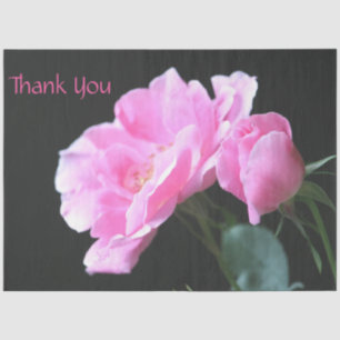 Roze Rose Dank u wel Weefpapier Tissuepapier