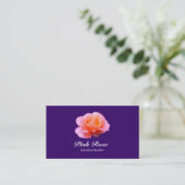 Roze Rose - Deep Paars Visitekaartje (Staand voorkant)