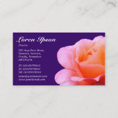 Roze Rose - Deep Paars Visitekaartje (Achterkant)