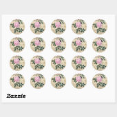 Roze Rose Dreamweaver Ronde Sticker (Vel)