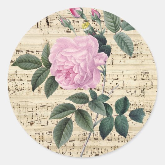 Roze Rose Dreamweaver Ronde Sticker (Voorkant)