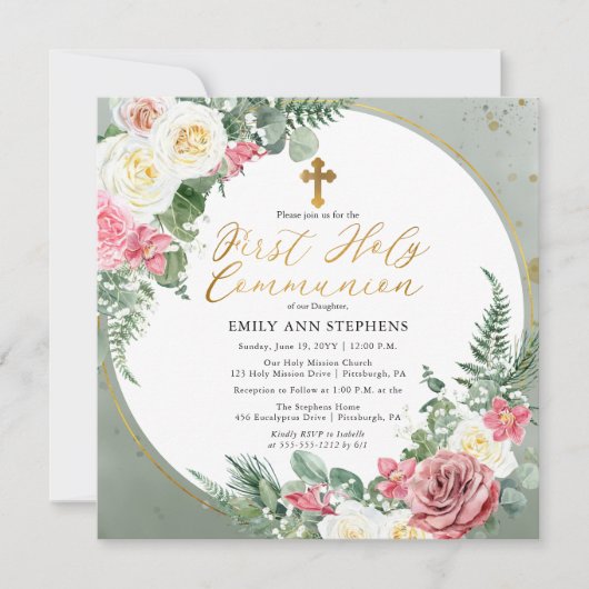 Roze Rose | Eerste Heilige Lijst van de goudbloem Kaart (Voorkant)