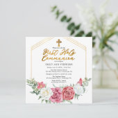 Roze Rose | Eerste Heilige Lijst van de goudbloem Kaart (Staand voorkant)