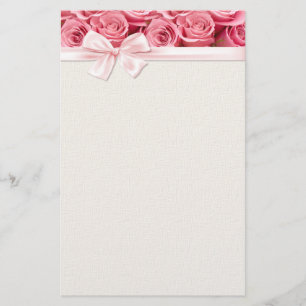 Roze Rose Elegance 2 Briefpapier