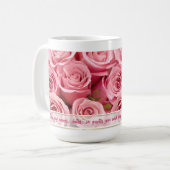 Roze Rose Elegance - Aanpassen Koffiemok (Voorkant links)