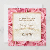 Roze Rose Elegance - Douche Save The Date (Voorkant)