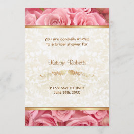 Roze Rose Elegance - Douche Save The Date