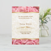 Roze Rose Elegance - Douche Save The Date (Staand voorkant)