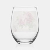 Roze Rose Elegance Drinkware Set Wijnglas Zonder Voet (Achterkant)
