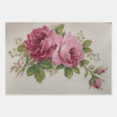 Roze Rose Elegance Inpakpapier Vel (Voorkant 2)